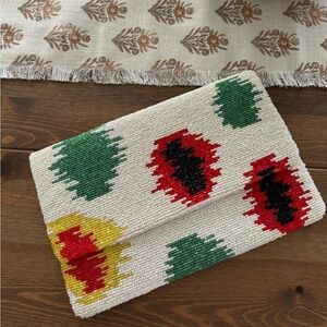 Monya beaded clutch and black Paillette